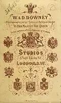 Reklama na W. & D. Downey, zobrazující řadu královských zmocnění evropských i asijských královských rodin