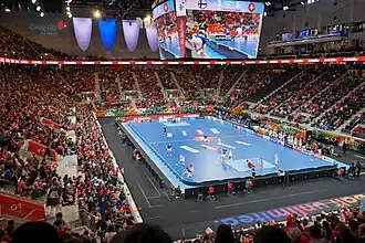 Aréna při Mistrovství světa ve florbale 2022.