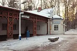 Pohled na staniční budovu