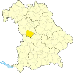 Zemský okres Weißenburg-Gunzenhausen na mapě Bavorska