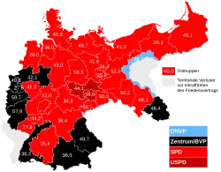 Výsledky voleb v jednotlivých obvodech, šedě ztracená území