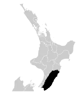 Wairarapa na mapě Severního ostrova