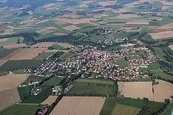 Letecký pohled na Waldthurn v roce 2016