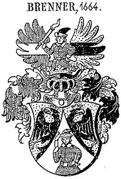 Erb rodu Brenner von Felsach