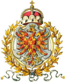 Znak Moravského markrabství v kresbě Huga Gerharda Ströhla.