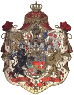 Znak velkovévodství Meklenbursko-Zvěřínska, znaky obou velkovévodství se téměř nelišily