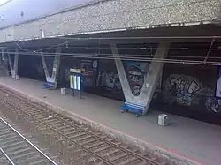 Pohled na železniční zastávku