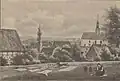Kostel na kresbě z roku 1904