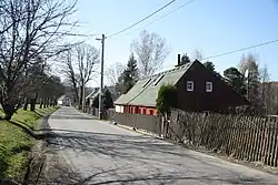 Silnice a domy v Karlíně