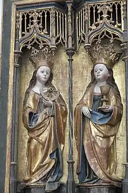 Sv. Kateřina a sv. Barbora (1503), Martinsaltar, Weimar Stadtschloss