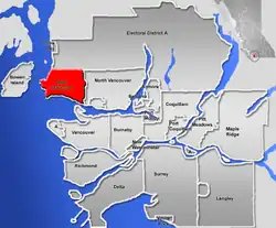 West Vancouver na mapě