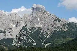 Vrchol Bischofsmütze ze západu