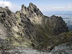 Granátový roh, Malá a Veľká Granátová veža, Vyšné Granátové sedlo a Granátová stena