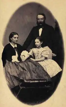 William Berner s rodinou, asi 1861