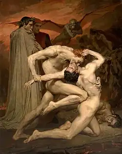 Dante a Vergillius v pekle, 1850