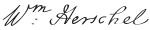 Frederick William Herschel – podpis
