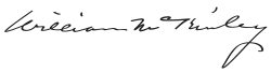 William McKinley, podpis