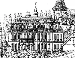 Zámek Zdiby na kresbě z roku 1815