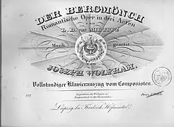 Titulní strana klavírního výtahu Perkmona, vydáno roku 1831 v Lipsku Friedrichem Hofmeistrem