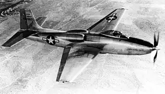 XP-81 po přestavbě na turbovrtulový motor