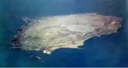 letecký pohled na ostrov