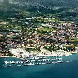 Letecký pohled na Seget Donji