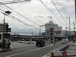 Abe byl zastřelen poblíž stanice Jamato-Saidaidži (na snímku zde v roce 2012)