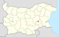 Obština na mapě Bulharska