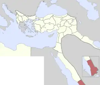 Jemenský vilájet v roce 1900