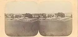 Pohled na Yokohamu, 1859, stereofotografie, stříbrná albuminová fotografie