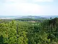 Záběr z hory Nebelstein na směr Sankt Martin