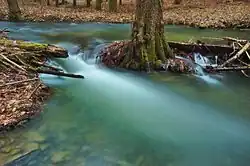 Zábrana v údolí mezi Lipovským mlýnem a Malým Hradiskem