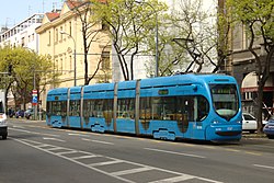 Tramvaj TMK 2200 v Záhřebu