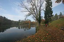 Zámecký rybník a část zámeckého parku