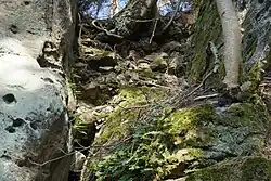 jediný pozůstatek hradního zdiva