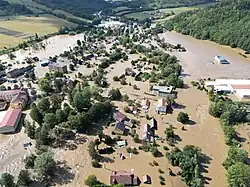 Kulminace řeky Opavy v obci Zátor