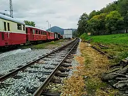 Začátek dráhy ve Velkém Březně.