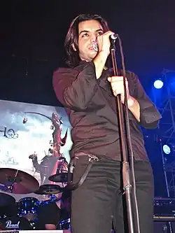 Zpěvák Zaher Zorgati, koncert Myrath, 2011