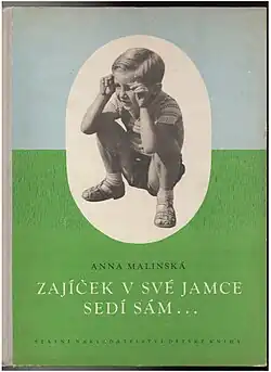 Zajíček v své jamce sedí sám – obal knihy