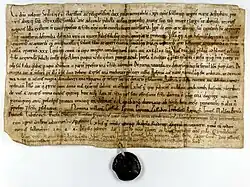 Avers zakládací listiny