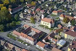 Letecký pohled na Zalaszentgrót