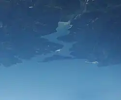 Letecký pohled na Rašský záliv