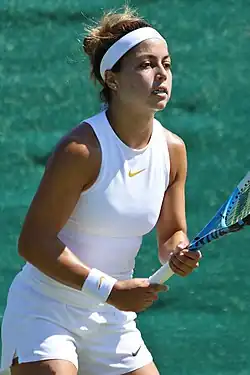 Renata Zarazúová v kvalifikaci Wimbledonu 2018