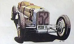 Zbrojovka Z 13,na které Hoštálek v kategorii Voiturette obsadil 6. místo v roce 1934