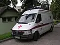 Mercedes-Benz Sprinter druhé generace, jedno ze starších sanitních vozidel ve vozovém parku ZZS JMK