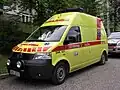 Sanitní vozidlo určeno pro výjezdy v režimech rychlá lékařská pomoc a rychlá zdravotnická pomoc