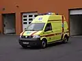 Volkswagen Transporter T5 z novější dodávky sanitních vozidel z roku 2008