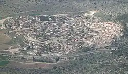 Letecký pohled na Zecharja