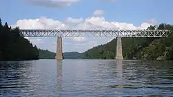 Železniční most přes Vltavu z let 1886–1889