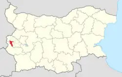 Obština na mapě Bulharska